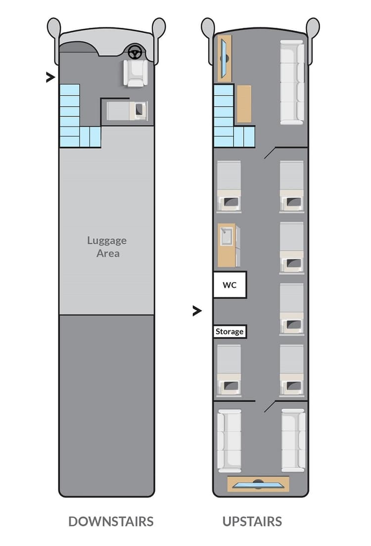10 berth sleeper bus for hire Megalseepers